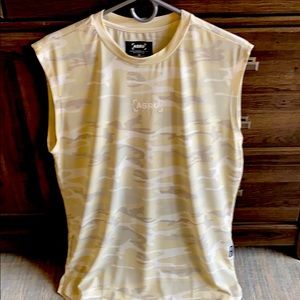 ASRV men’s sleeveless tank. White camo. M.